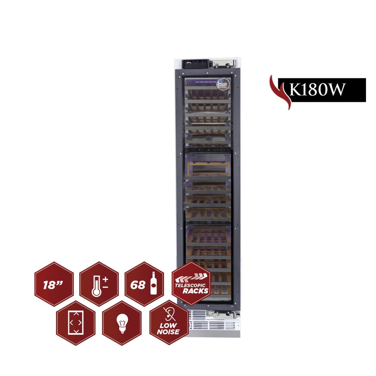 Kucht Cava de Vino Torre Empotrable serie K-Series